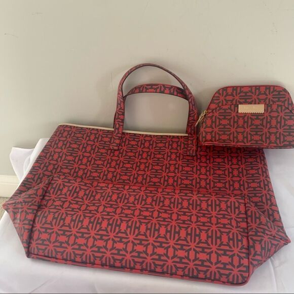 India Hicks Truly Madly Deeply Tote Duo - Red Heritage - Picture 3 of 7